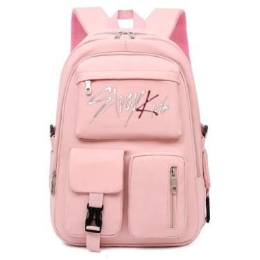 Imagem de Mochila escolar Strays Kids Pink para crianças - yiweisai