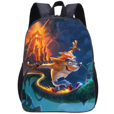 Imagem de Mochila escolar de anime Crash Bandicoot para crianças - yiweisai