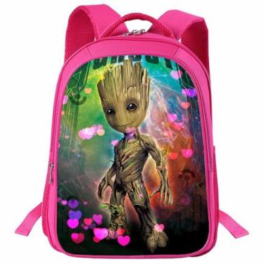 Imagem de Mochila I am Groot Baby Tree Kids School Poliéster 26x15x35cm - Yiweis