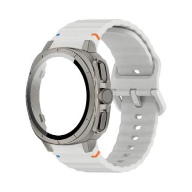 Imagem de Pulseira De Silicone 2 Em 1 Para Samsung Galaxy Watch 7 40mm 44mm E Ca