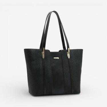 Imagem de Bolsa Feminina Chenson Ombro Mini Tressê Preta-Feminino