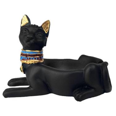 Imagem de Cinzeiro Grande Gato Egipcio De Resina - Decore Casa