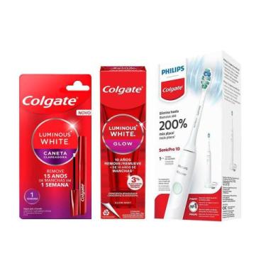 Imagem de Kit Colgate Caneta Clareadora 2,5ml + Escova Elétrica Philips SonicPro