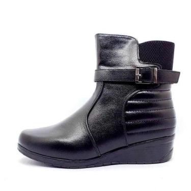 Imagem de Bota Mooncity Anabela Acolchoada REF:71105., Preto, 38