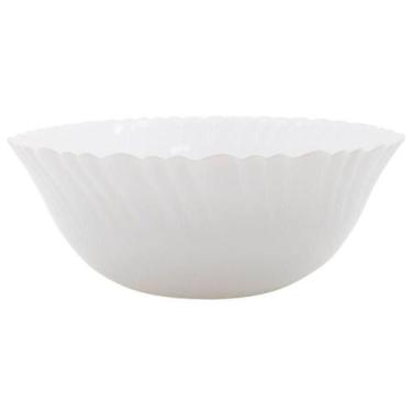 Imagem de Saladeira Tigela Branca 1 Litro De Vidro 20,5cm - Gici Casa
