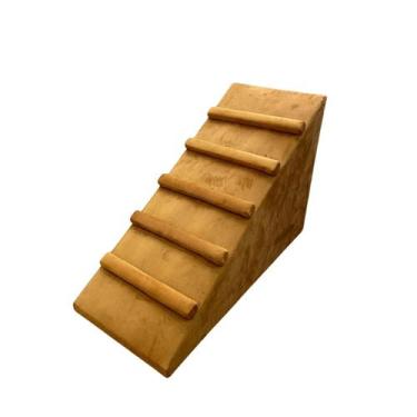 Imagem de Rampa Pet Antiderrapante Para Cachorro Gato Com Degraus Cor Terracota 