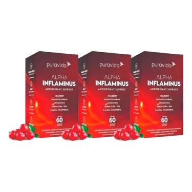 Imagem de 3x Alpha Inflaminus Pura Vida Proantocianidina Astaxantina 60 Caps