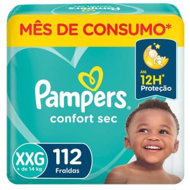 Imagem de Fralda Pampers Confort Sec Jumbo Plus XXG com 112un