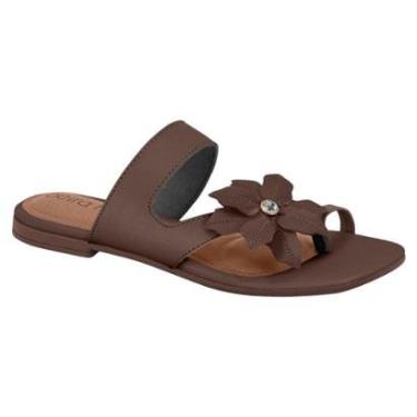 Imagem de Sandália Rasteirinha Casual Feminino Beira Rio 8560.105 Marrom-Feminino
