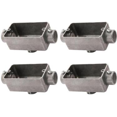 Imagem de 4 Condulete Tipo Tb 1 Polegada Em Alumínio Sem Rosca Sieg