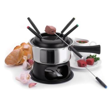 Imagem de Aparelho De Fondue Lugano Panela Aço Inox 1,4 Litros Para Carnes Óleo 