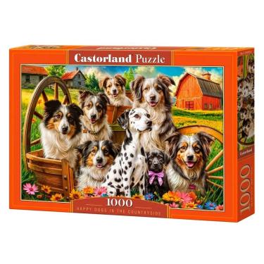 Imagem de Puzzle 1000 Peças Cães Felizes na Fazenda Castorland 105410
