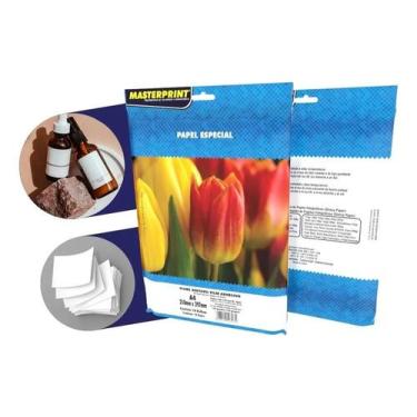 Imagem de Adesivo Vinil Branco Brilho A4 135g Impressora Jato De Tinta - Congrat