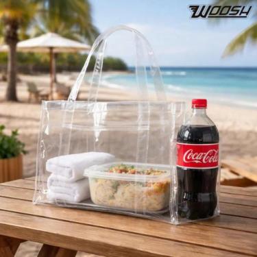 Imagem de Bolsa Jumbo Transparente PVC Branco Marca Woosh Premium Ague