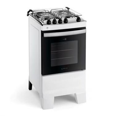 Imagem de Fogão de Piso 4 Bocas Gás Atlas Agile Up Mesa Inox Acendimento Automático Branco Bivolt