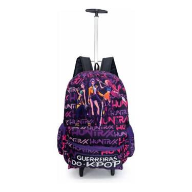 Imagem de Mochila Escolar Guerreiras Kpop Huntrix Anime Rodinhas
