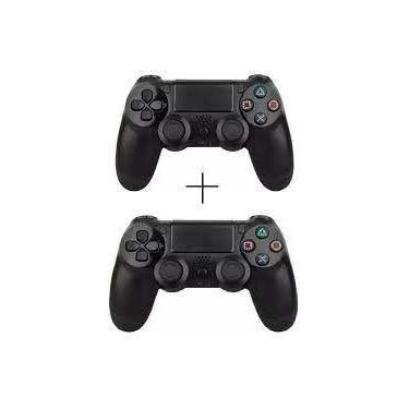 Imagem de kit 2 Controles Compatível com Ps4  Joystick Play 4 Wireless Sem Fio P