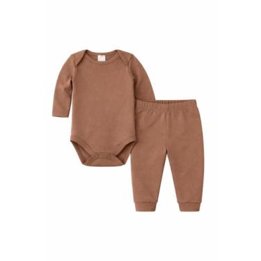 Imagem de Conjunto Body e Calça Ribana Marrom Caramell Kids, M