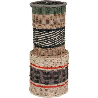 Imagem de VASO DECORATIVO ENFEITE PLANTA FIBRA 55x20x20cm VERDE