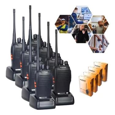 Imagem de Kit 8 Walkie Talkies Baofeng BF-777S Rádio UHF/VHF 16 Canais Preto - N