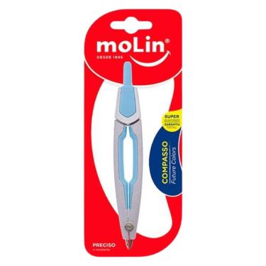 Imagem de Compasso Molin do Brasil Future Molin Azul com Ponta de Metal para Geometria e Desenho...