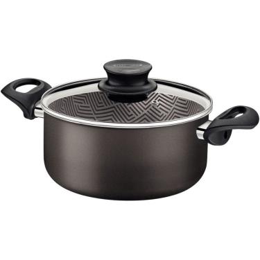 Imagem de Caçarola Paris Chumbo em Alumínio com Revestimento Antiaderente 18CM 2,1L Tampa de Vidr...