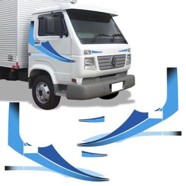 Imagem de Faixas Caminhão Volkswagen 2001/ 9-150 13-180 Adesivo Azul - SPORTINOX