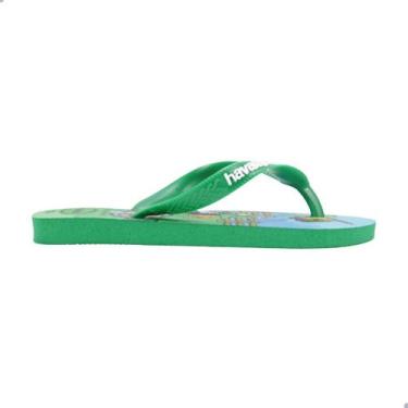 Imagem de Chinelo Infantil Masculino Havaianas Kids Top Minecraft Verde Patria, 