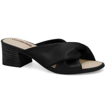 Imagem de Tamanco comfortflex ref 2556302 feminino, 37, Preto