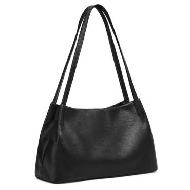 Imagem de Bolsa Hobo, bolsas de couro Kattee, bolsas para mulheres, pretas