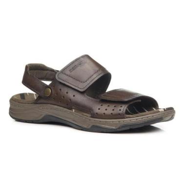 Imagem de Sandalia pegada em couro ref 132254 masculino, 39, Marrom escuro
