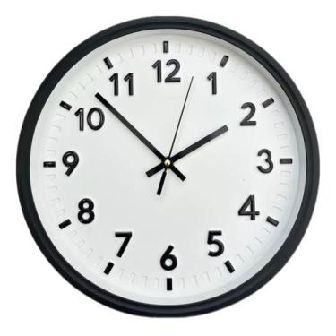 Imagem de Relógio de Parede Decorativo Analógico 25cm Redondo Moderno Ponteiro S