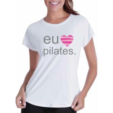 Imagem de Camiseta Feminina Pilates Personalizada Dry Fit - Criel Confecções, Br