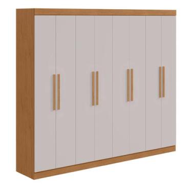 Imagem de Guarda-Roupa Casal 8 Portas 4 Gavetas Milani Slim - Calina Móbile, Amê