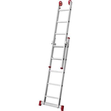 Imagem de Escada Extensiva de Alumínio, 2 x 5 Degraus, 3 em 1, Esc0614, Botafogo