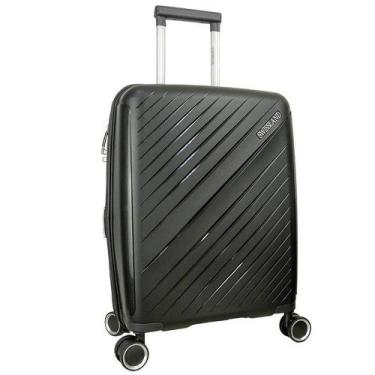 Imagem de Mala de Viagem SWISSLAND Juno ORIGINAL Média 23KG Preto com Ziper Exte