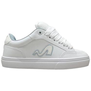 Imagem de Tênis Tesla Flow Xl White Aqua Estilo Skate Masculino Branco Cor:Branc