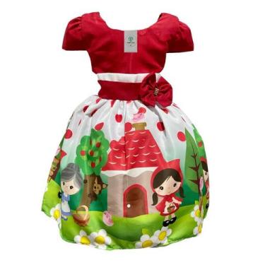 Imagem de Vestido Temático Chapeuzinho Vermelho C Tam.P (2-3 Anos) - PopKids