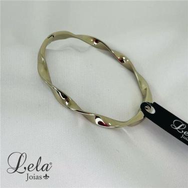 Imagem de Bracelete ondulado ródio branco em bijuteria - LELA JOIAS