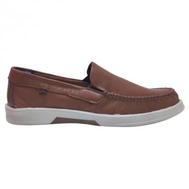 Imagem de Mocassim Em Couro Estiloso Masculino Pegada 142304, Marrom, 42