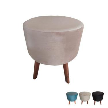Imagem de Pufe Puff Puf Banco Decorativo Redondo 4 Pés Banqueta - Empório dos Pu