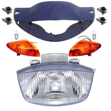 Imagem de Carenagem Farol, Bloco, Piscas, Presilhas Biz 100 Azul 98/99 - Dnsa