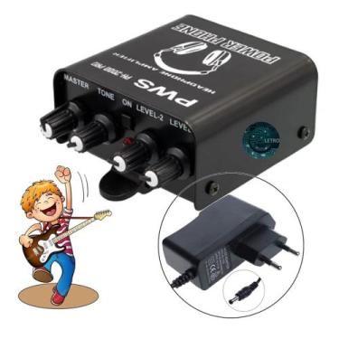 Imagem de Amplificador Powerphone PH-2000 Para Fone Monitor Com Fio + Fonte Anti
