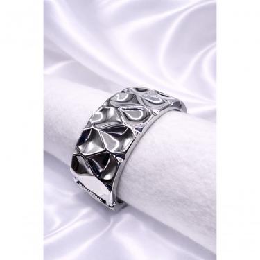 Imagem de Bracelete Feminino 13007F em Liga Metálica 6cm X 5cm Prata Largo Elegante Moderno