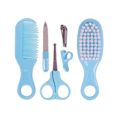 Imagem de Kit de cuidados para higiene do bebê com 6 peças - Art Baby, Azul