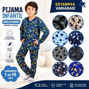 Imagem de Pijama Infantil Inverno  Moletinho 100 Algodão - Mafessoni, 1
