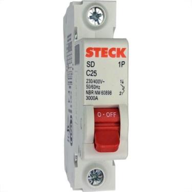 Imagem de Disjuntor Steck Din Unipolar 25A Sd61 C Sdd61C25