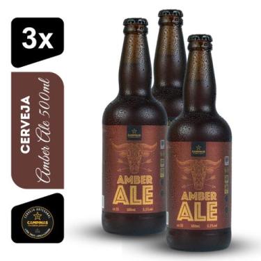 Imagem de Cerveja Amber Ale Campinas 500ml Kit 3 unidades - Cervejaria Campinas