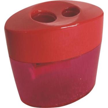 Imagem de Apontador com depósito - 2 Furos - KIT -, Vermelho