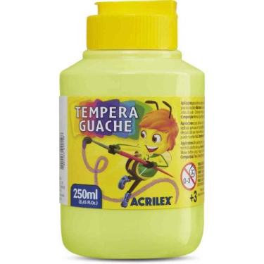Imagem de Tinta Guache 250ML Amarelo Limão Pacote com 03 - Acrilex